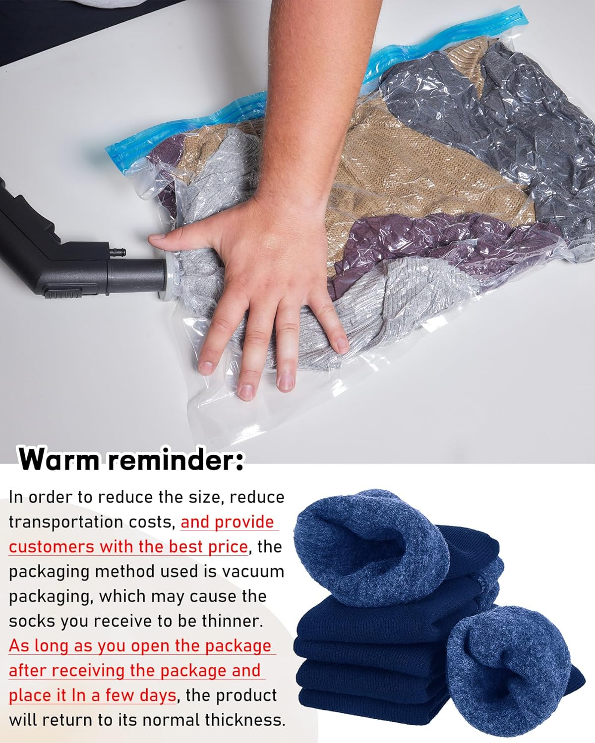 Henoyso 24 Pairs Thermal Socks Bulk Warm Thick Winter Unisex Medium Socks for Men Women Homeless Care Package - Image 2