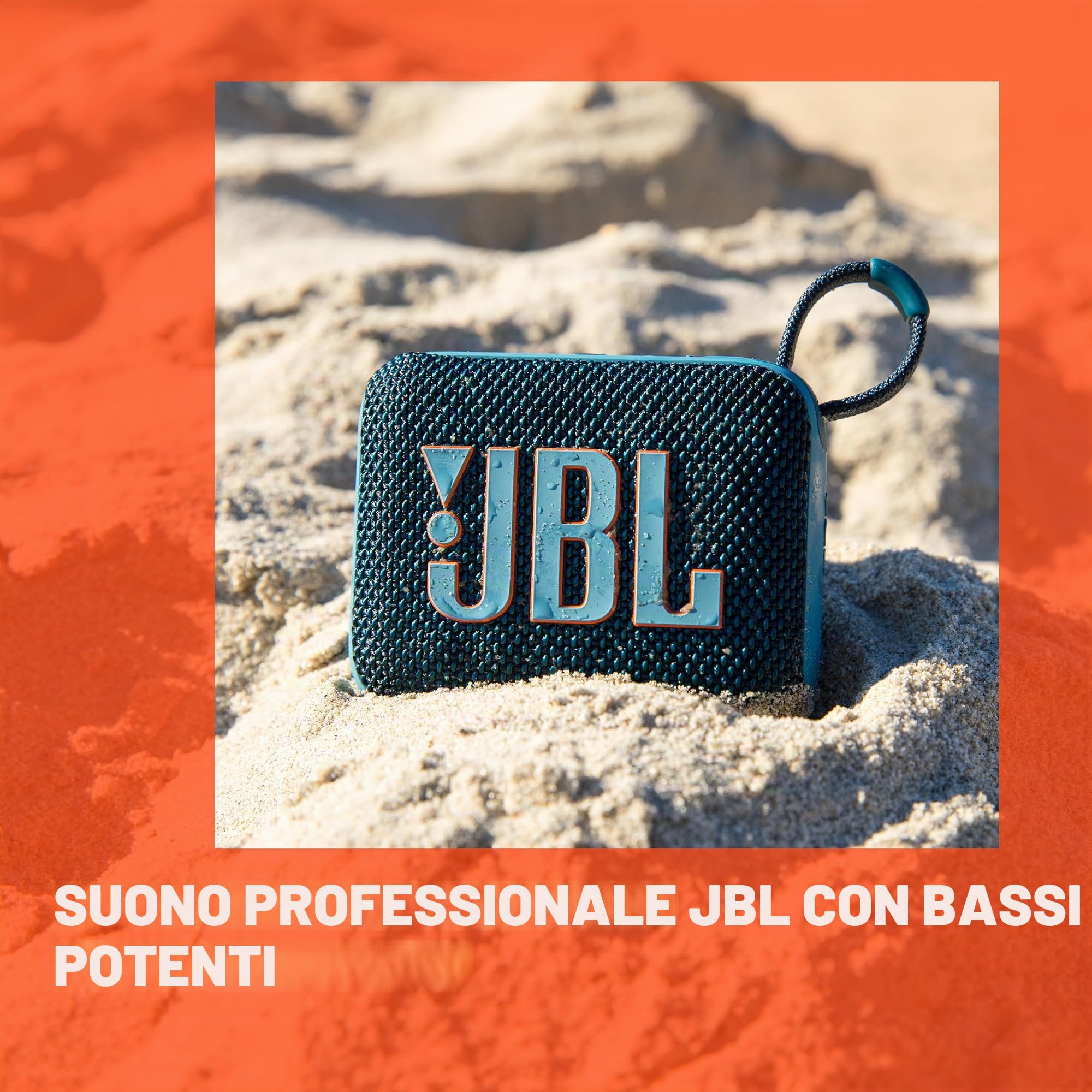 JBL Go 4 - Altoparlante Bluetooth ultra portatile, impermeabile e antipolvere, suono Big Pro con bassi potenti, batteria integrata da 7 ore, realizzato in parte con materiali riciclati (nero)