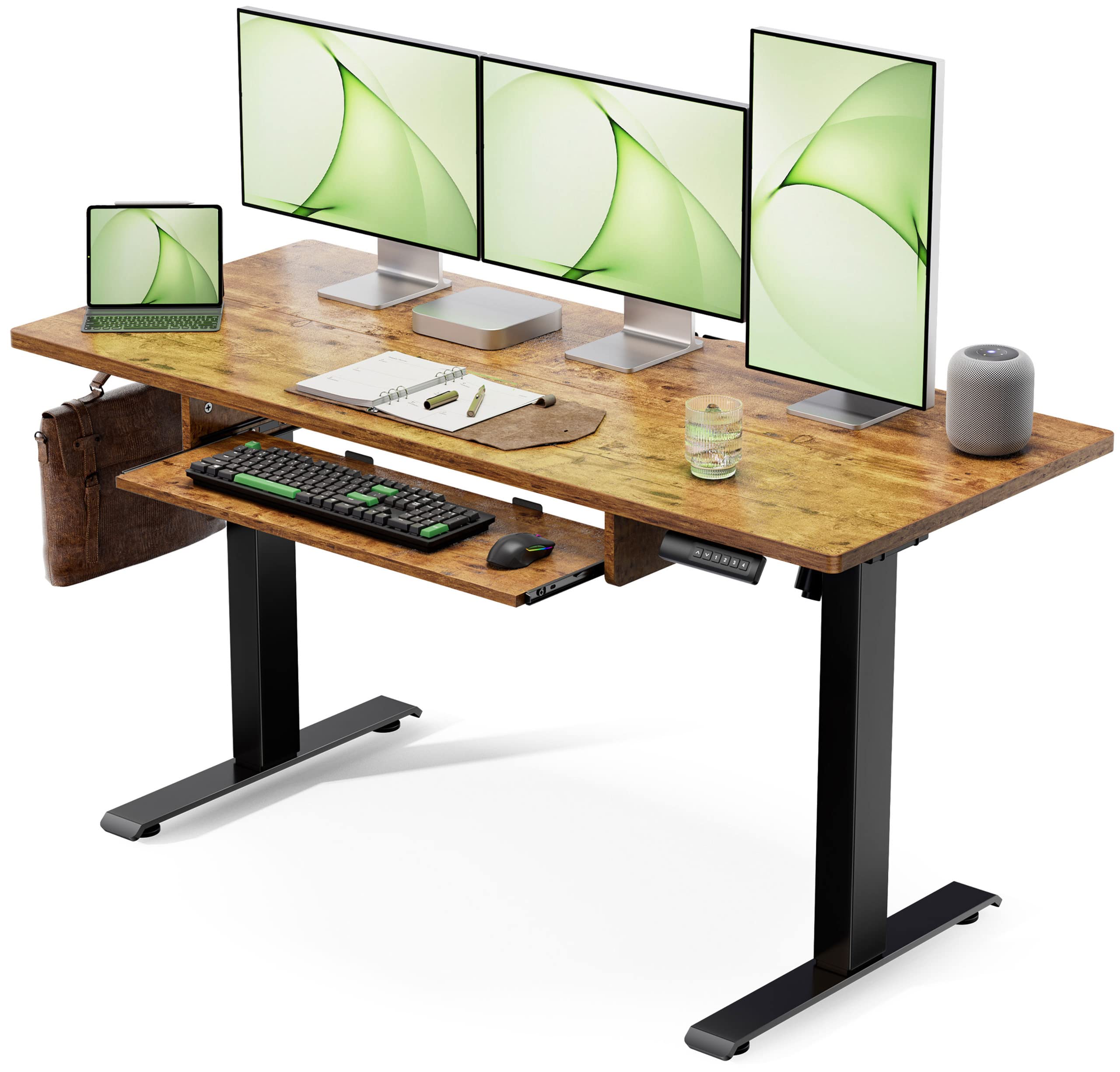 marsail standing desk adjustable height with keyboard tray5534 electic adjustable desk with 4 memory presets cable management 2 storage hooks sit stand up desk for home office