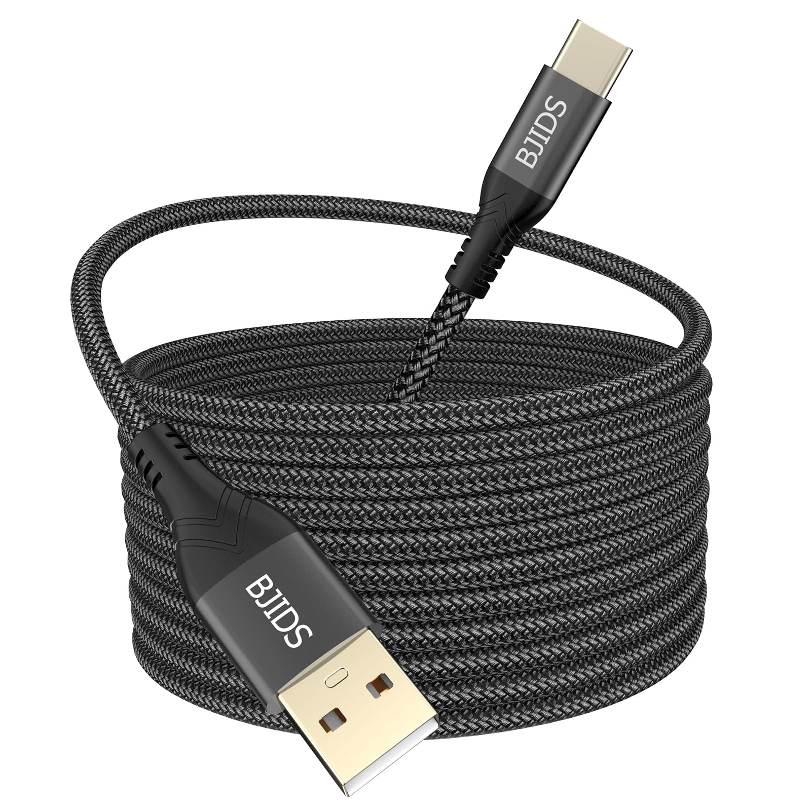 16ft/5m Extra langes USB C Kabel,USB-A 2.0 zu Typ C Kabel Schnelles Ladegerät Nylon geflochtenes Kabel Kompatibel mit Samsung Galaxy Note,LG,Moto, Google,Switch,Kamera und anderen USB-C Geräten