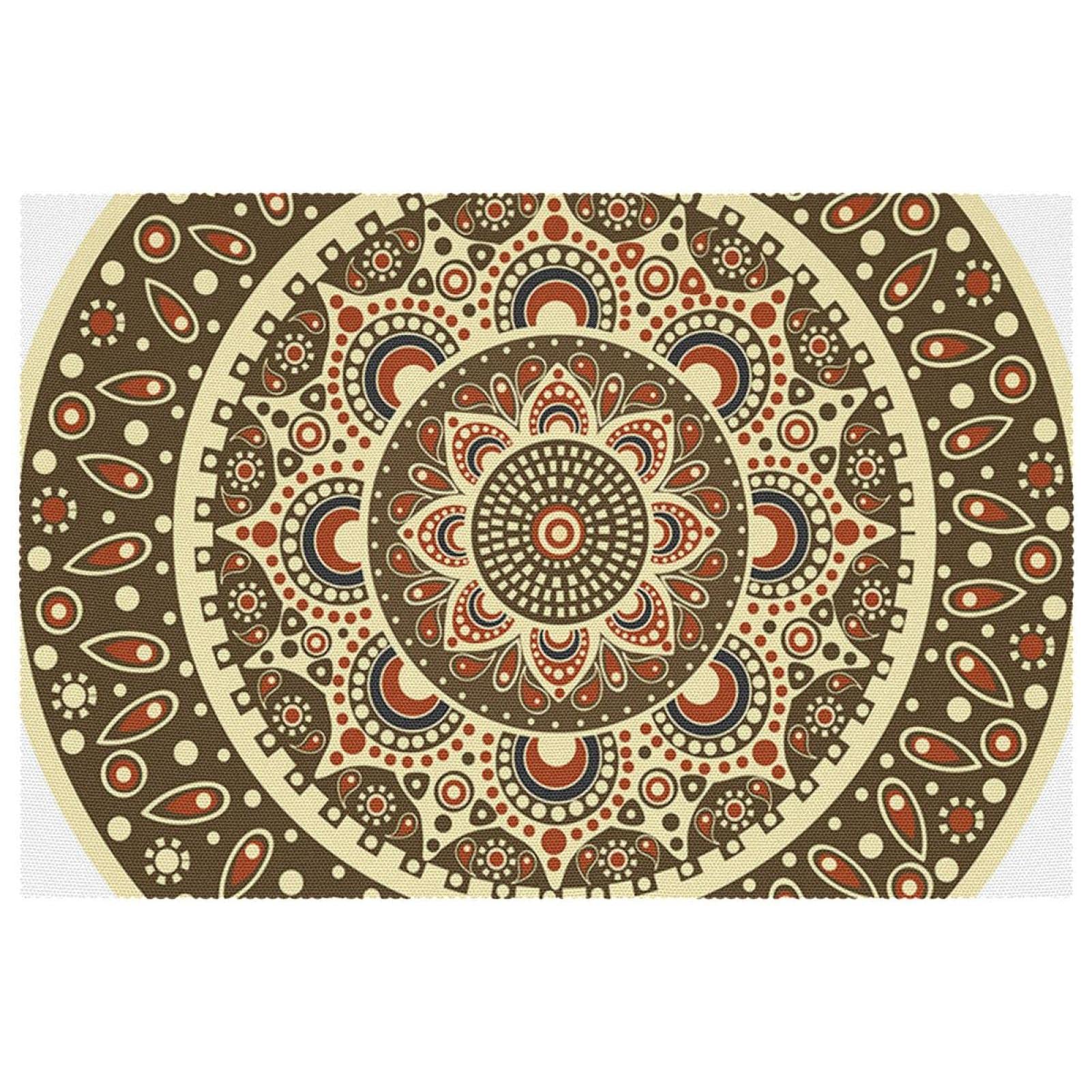 Sets de table ronds mandala faciles à nettoyer pour protéger votre mobilier des taches