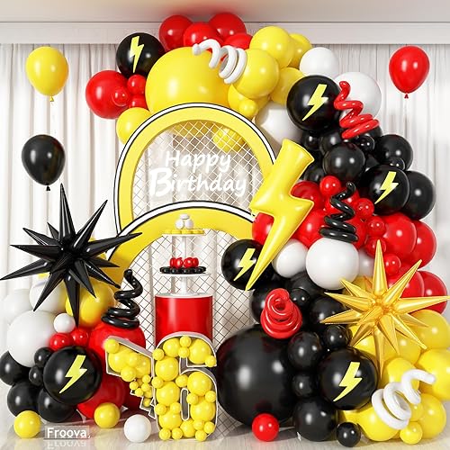 Miniatura 22 de Kit de arco de globos de graduación, 120 piezas de guirnalda de arco de globos de béisbol retro rojo azul marino amarillo blanco arena metálica Azul