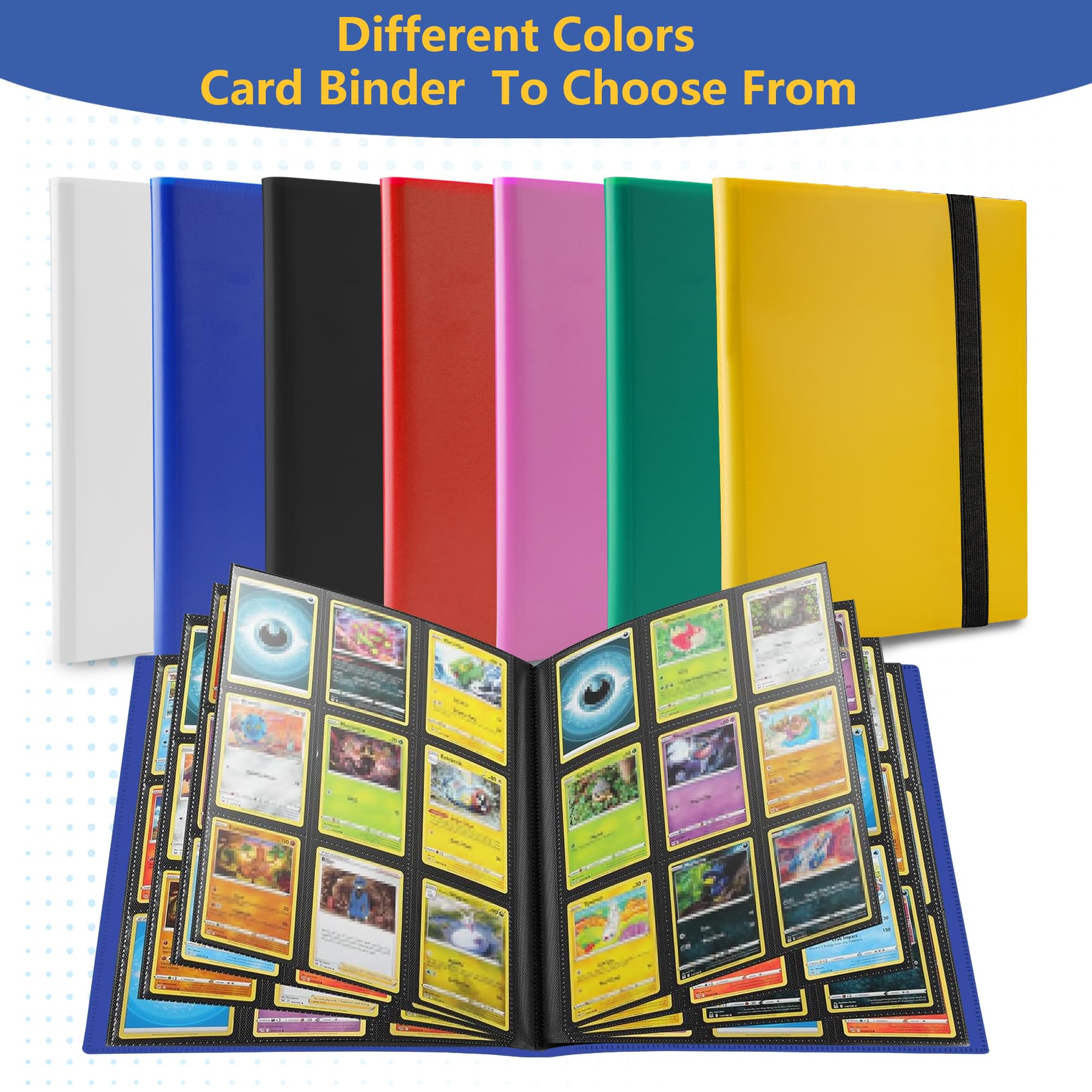 Amazon.com: Card Binder, Premium Card Book for 360 Cards, Sturdy Card Album  for Collectible Cards, Side-Loading Card Collection Folder for TCG, MTG,  Yugioh, Other Game Cards, Sport Cards, Dark blue : Toys