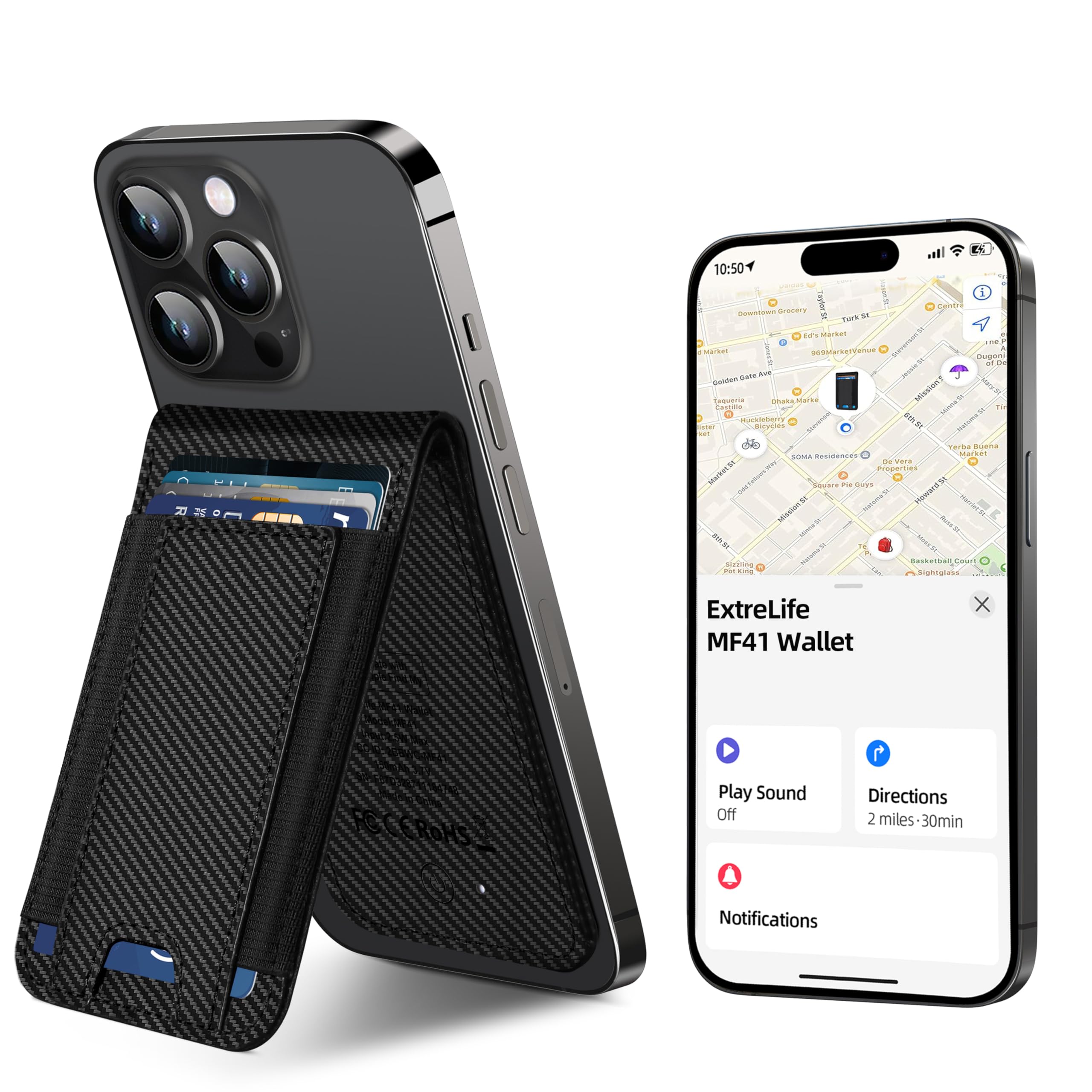 Amazon.com: ExtreLife MagSafe Wallet, Work with Apple Find My