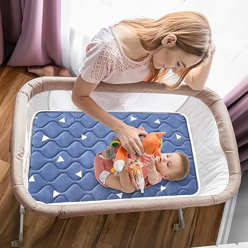 Miniatura 8 de LILYVIBEBEARHAPPY Colchón de moisés para bebé, transpirable, hipoalergénico, espuma de alta calidad, no tóxico, rectangular, impermeable, uso de
