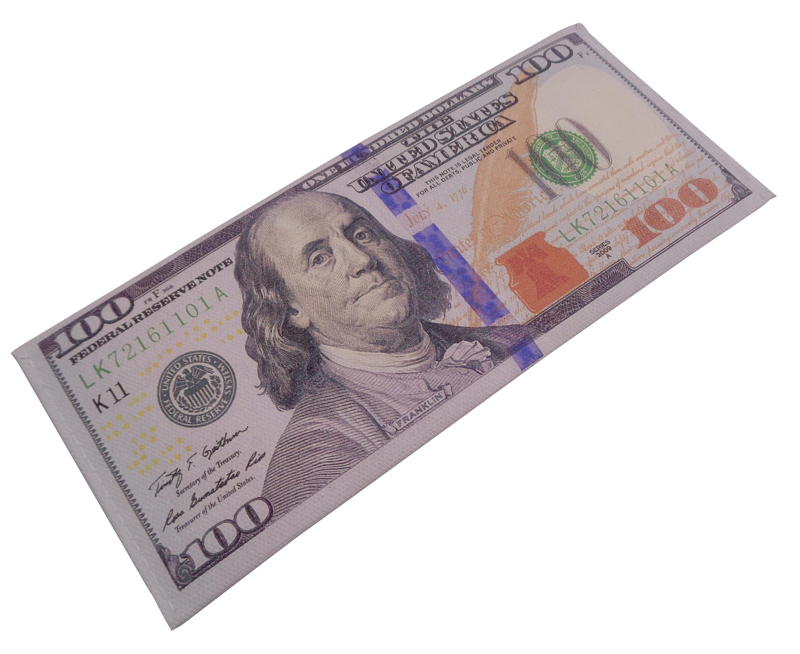 YOFANLarge $100 Money Wallet, One Hundred Dollar Bill Printed Bi-Fold, 7.7" Funny Big Bucks Novelty, multicolor, Novelty Wallet