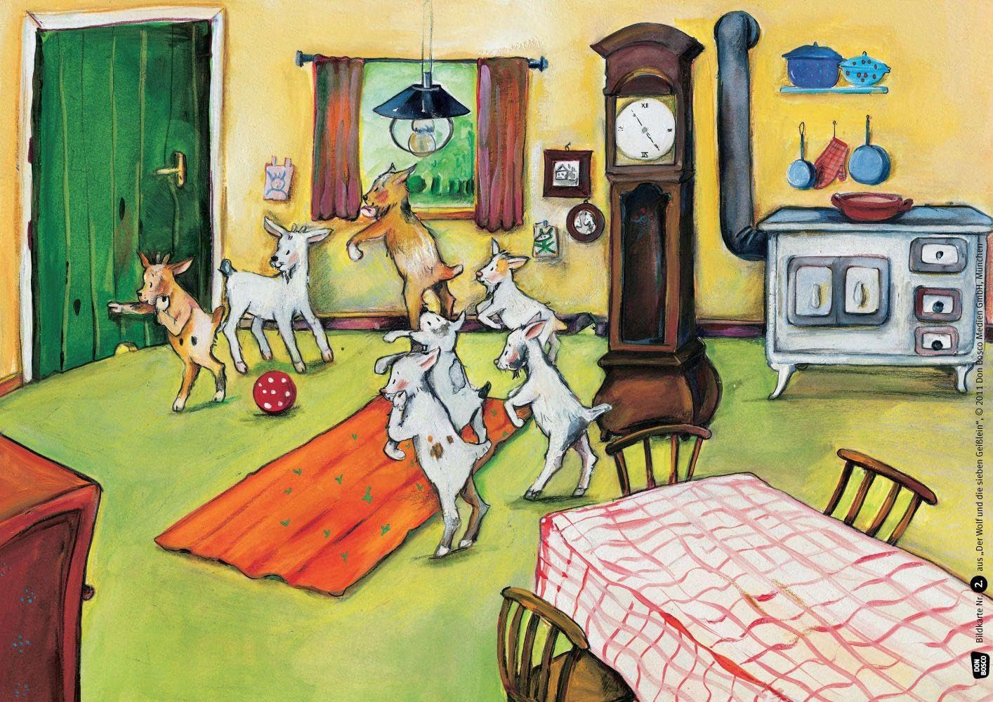 Der Wolf und die sieben Geißlein. Kamishibai Bildkartenset: Entdecken - Erzählen - Begreifen: Märchen. Mit Textvorlage. Grimms Märchen als ... & Zuhause (Märchen für unser Erzähltheater)