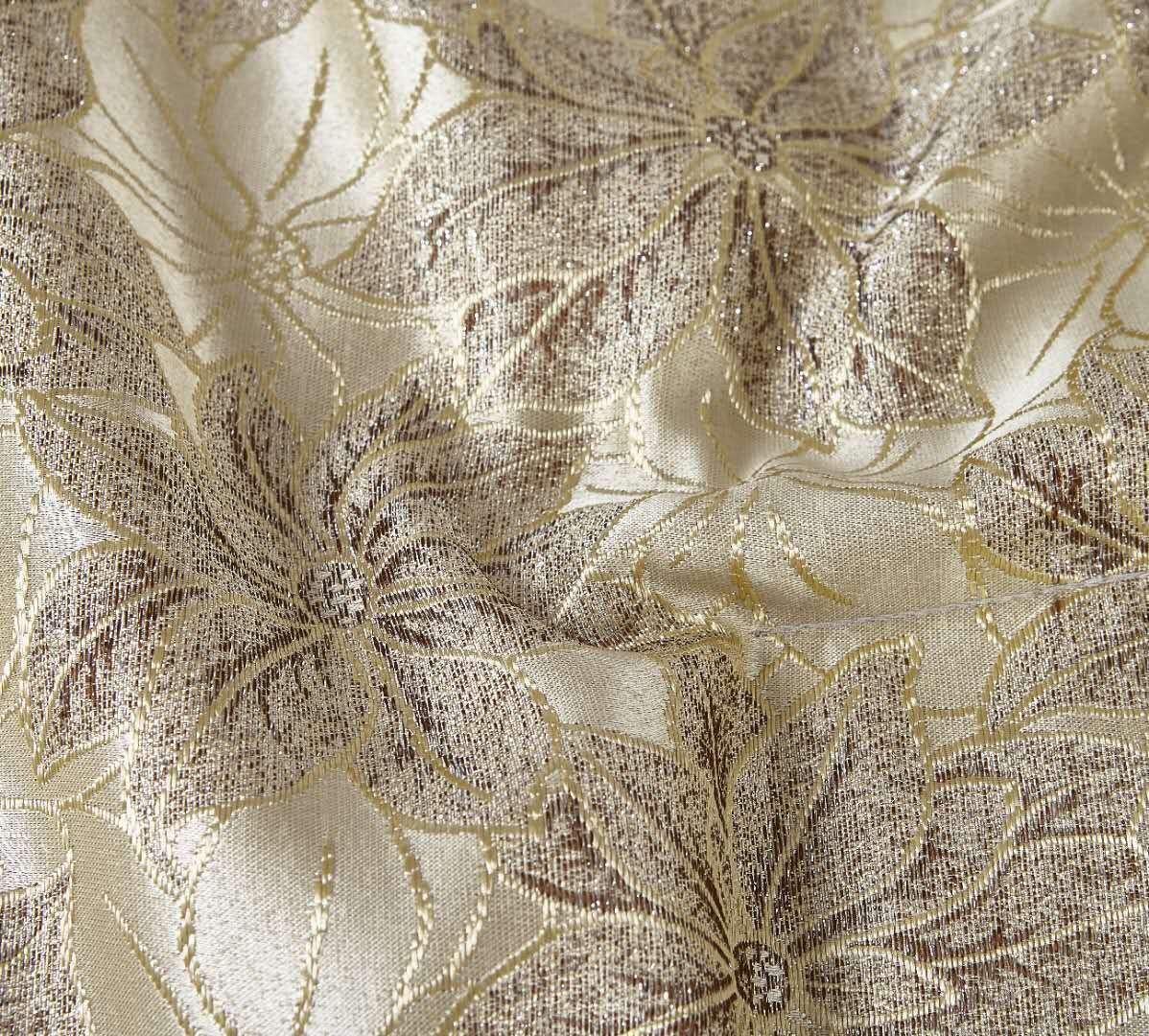 New Luxury Jacquard shimmer Glitter Quilted Bedspread Comforter Throw Bedding with Matching Pillow Shams (Gold MAYA, King) - Image 5