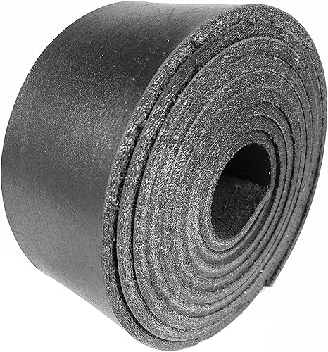 Sepici - Correa de piel negra de 12 pulgadas a 4 pulgadas de ancho, 60-70 pulgadas de largo (peso pesado)