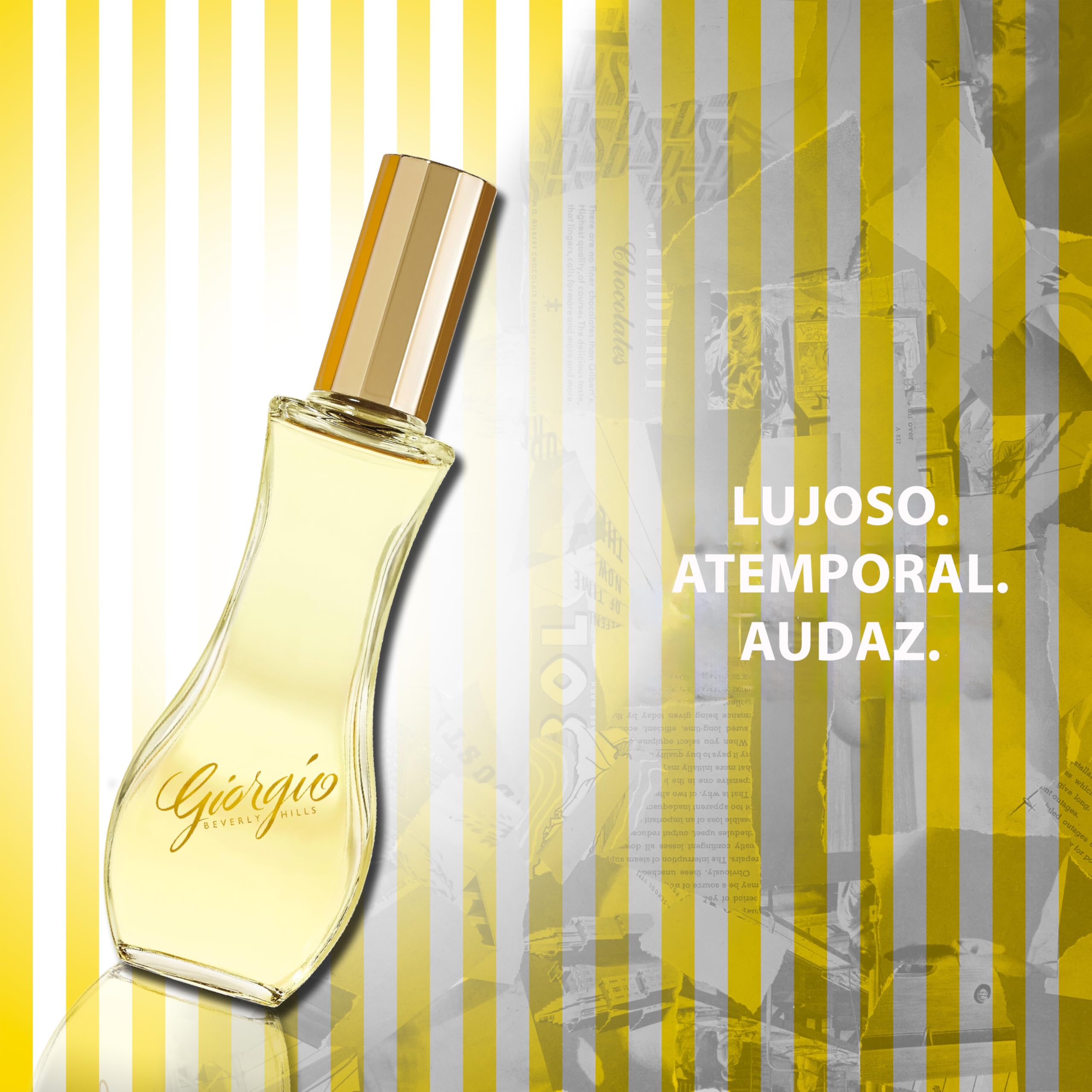 Giorgio Beverly Hills - Eau de Toilette Giorgio Yellow, Perfume Femenino y Sofisticado en Spray, con Notas Florales, Frescas y Orientales, Aroma Amaderado, Mujer - 90 ml