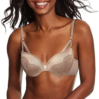 Maidenform Women's Love the Lift Underwire Demi Bra, Smoothing Lace-Trim Bra with Push-Up Cups