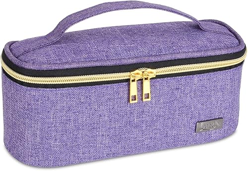 Miniatura 7 de LUXJA Estuche de transporte para esmalte de uñas, Púrpura, Versión 3 Capacidad para 12 botellas (0.5 fl oz)