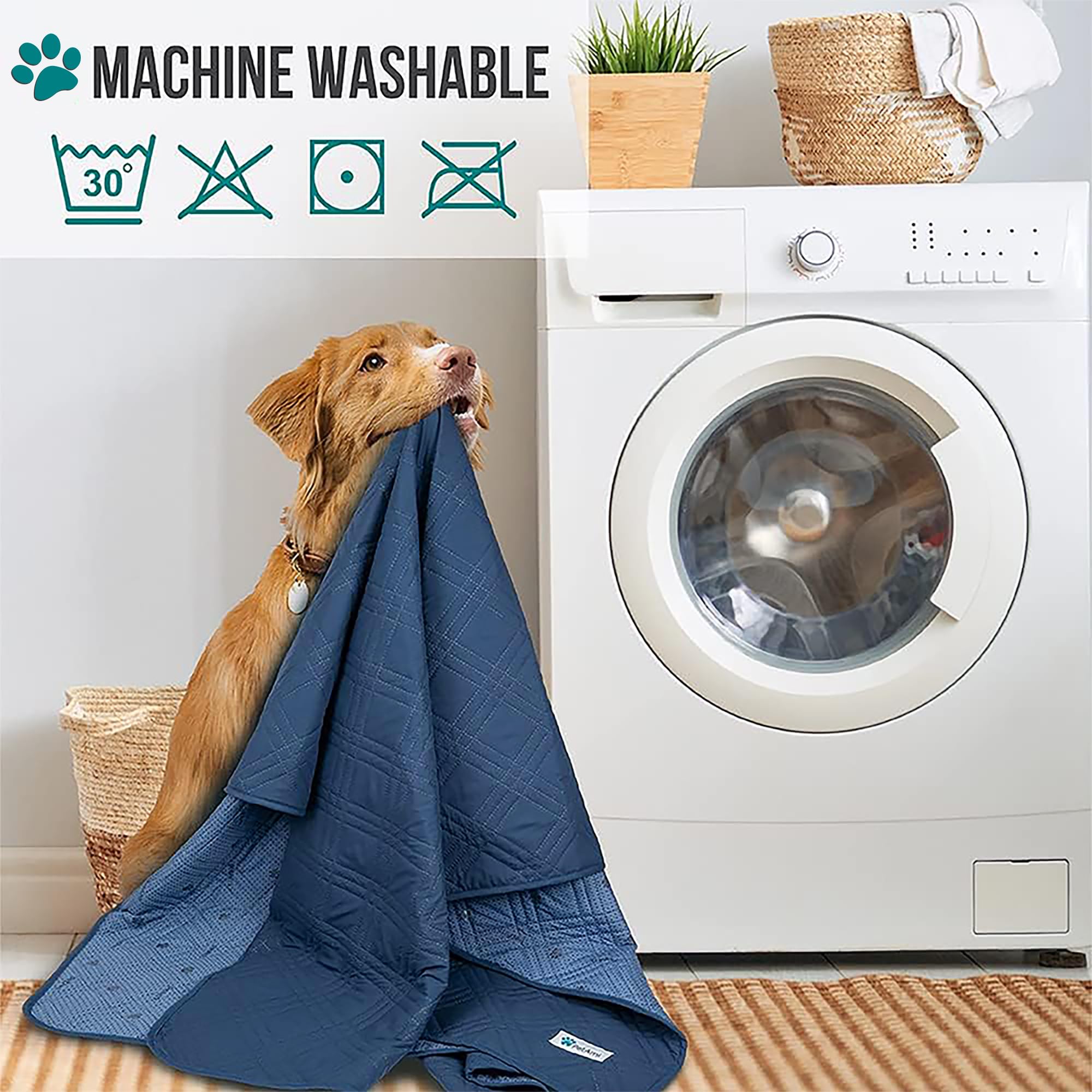 PetAmi Funda de sofá impermeable para perros, manta impermeable para mascotas, funda reversible para muebles, protector de sofá para cama de mascotas y gatos, manta lavable e impermeable para asiento