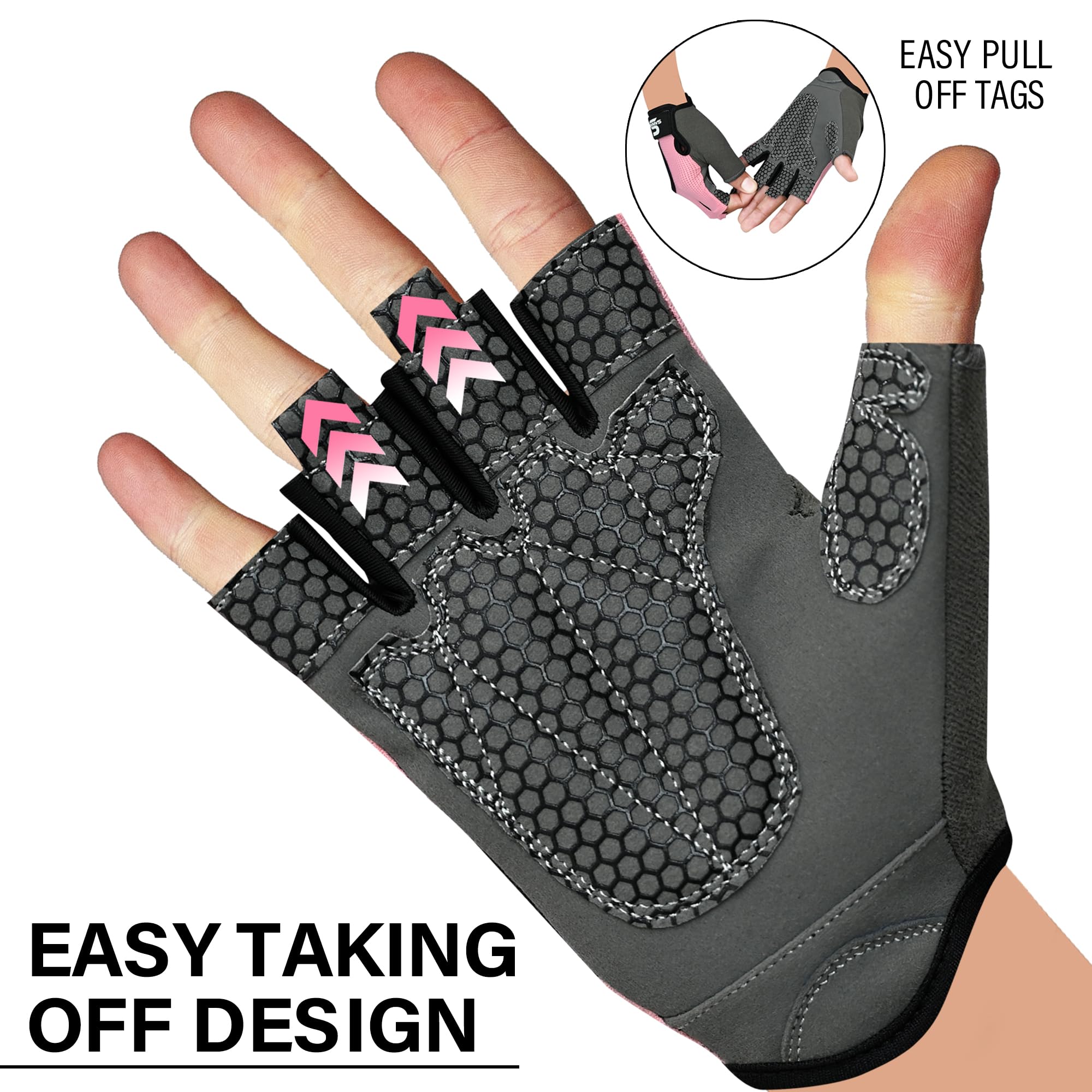 SAWANS Guanti da palestra per sollevamento pesi per uomini e donne Guanti da allenamento da donna per la forza Traspirante antiscivolo in silicone imbottito Palm Grip Protezione Esercizio Allenamento