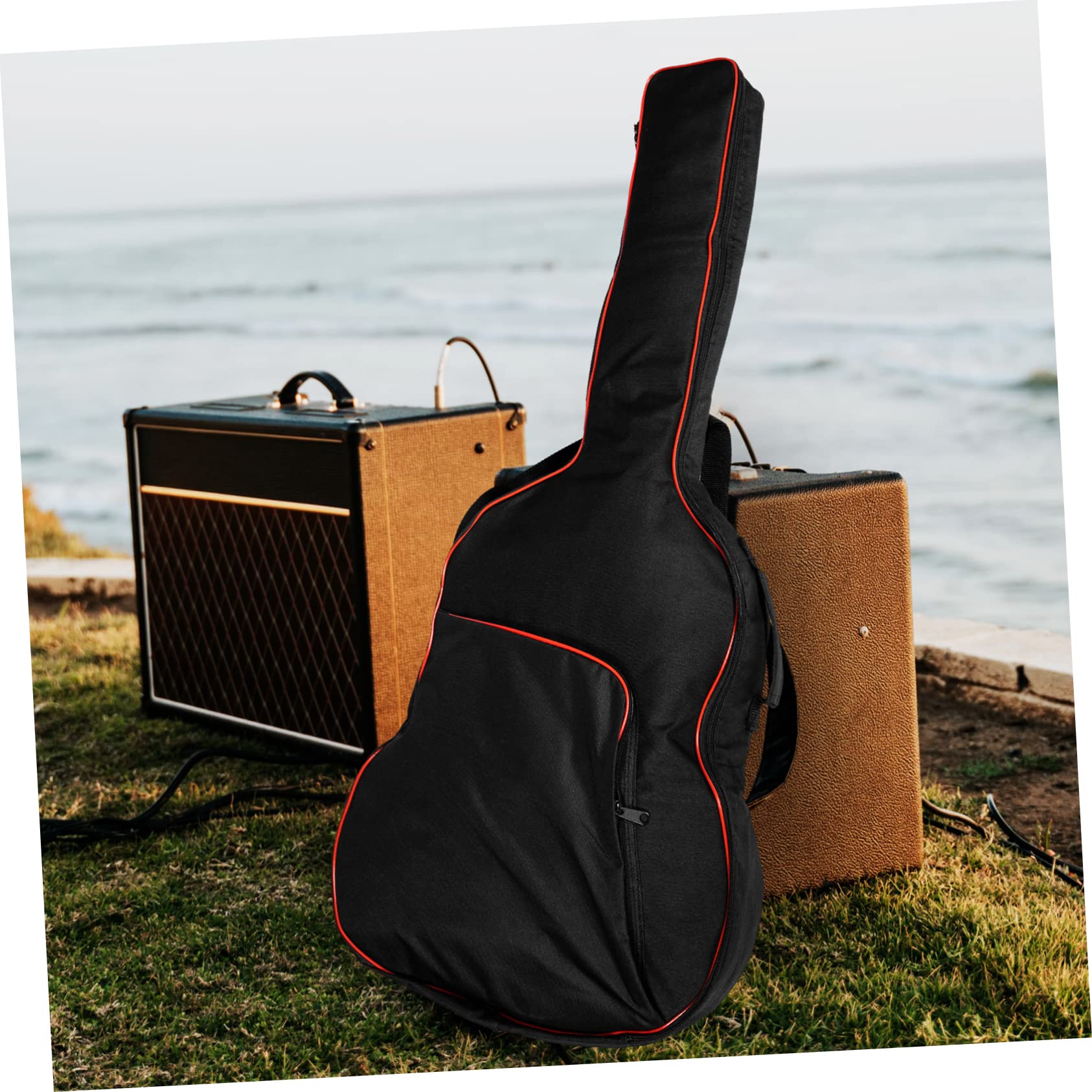 ibasenice Bolsa de Guitarra de Tela Oxford Negra de 41 Pulgadas