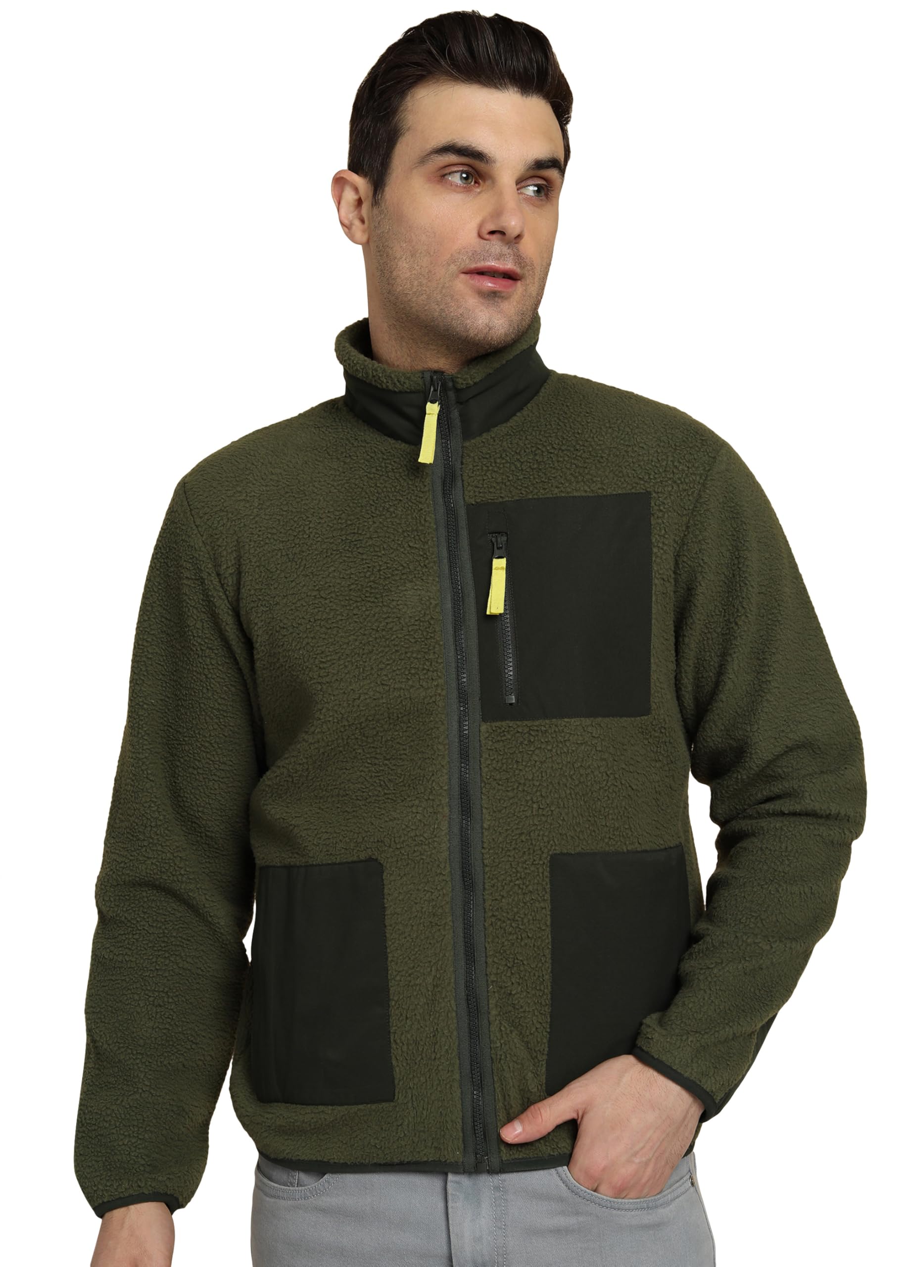 alan jones clothing Men's Fleece Regular Jacket-picture-37