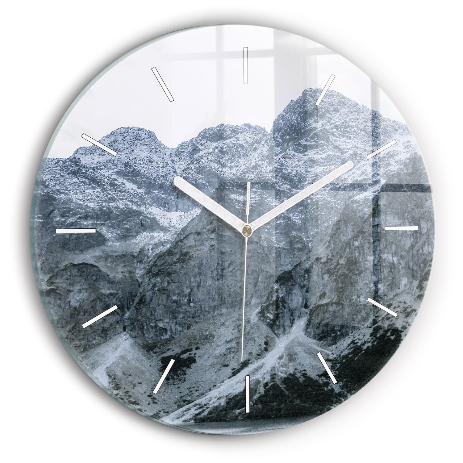 Horloge en Verre Wallfluent 30 cm idéale pour décorer un salon moderne et élégant
