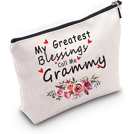Grandma Gift Grandmother Gift My Greatest Blessings Call Me Grandma Makeup Bag