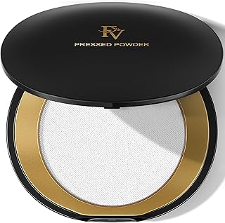 FV Translucent Setting Powder, Long-lasting Pressed Powder with Medium Coverage, Lightweight Mattifying Face Powder, Matte Finish Oil Absorbing Compact Powder for All Skin Types, 8g(Translucent)