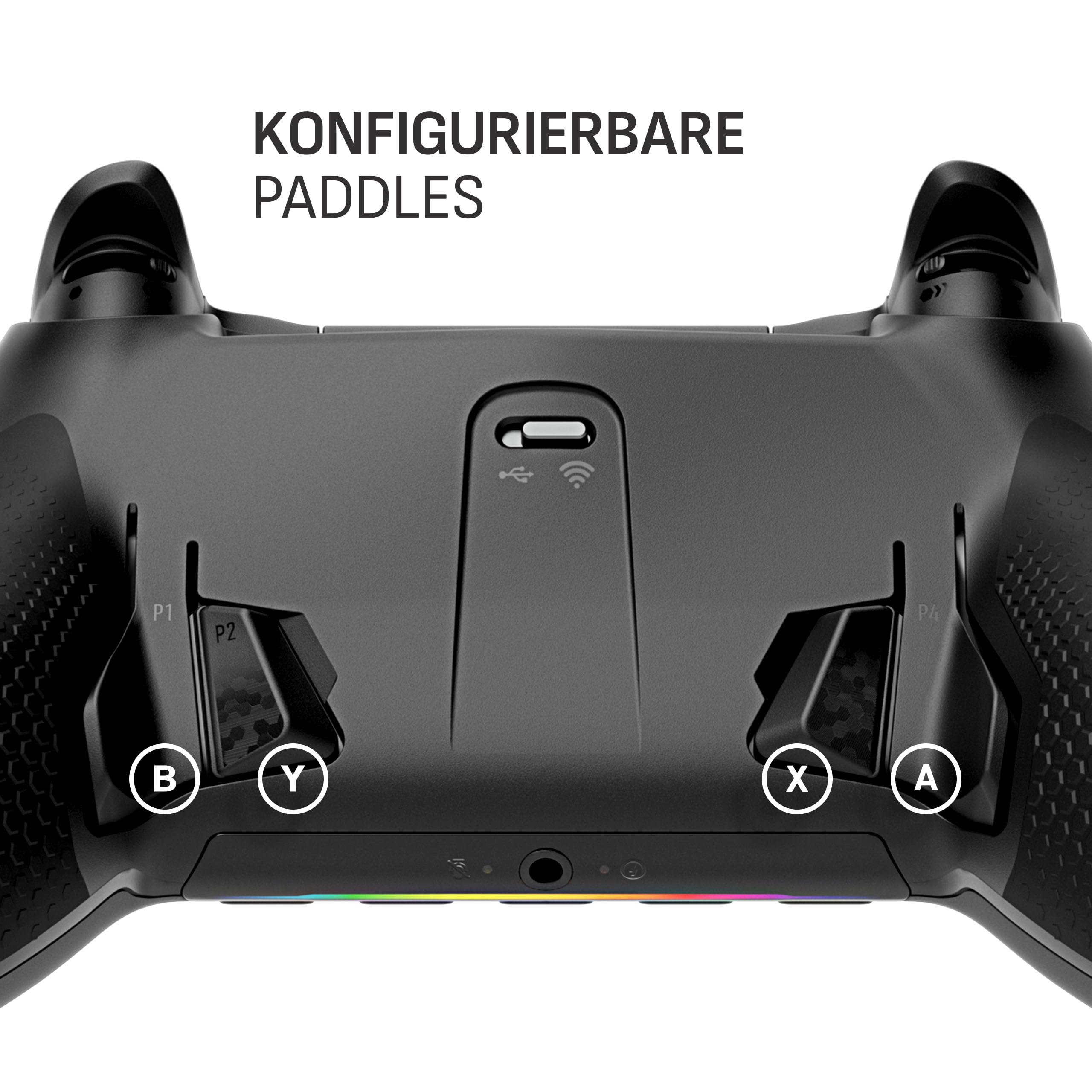 SCUF ENVISION PRO Wireless V1 (2023) PC-Gaming-Controller - Fünf Abnehmbare G-Tasten - Abnehmbare Back-Paddles - Instant Triggers - iCUE-Kompatibel - Stahlgrau
