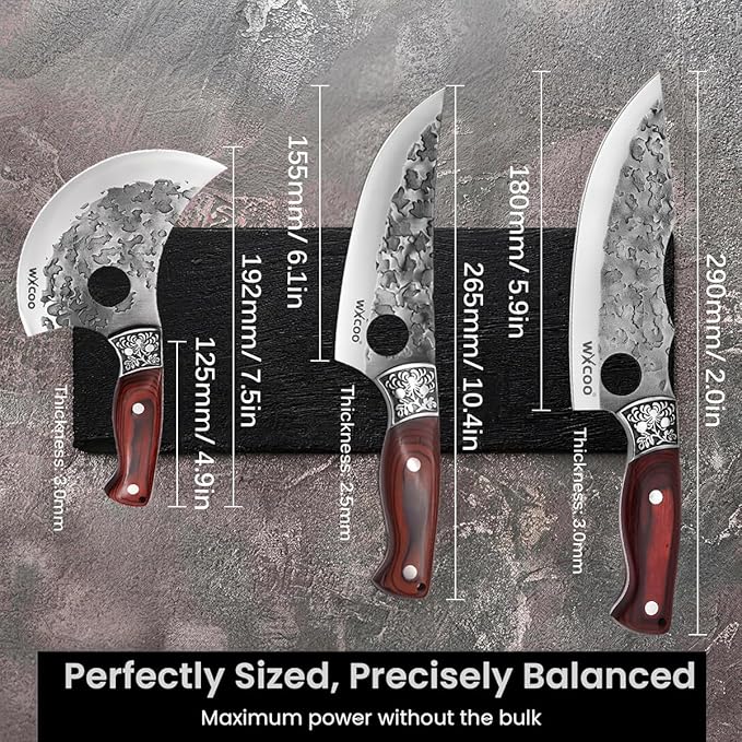 Set Cuchillos Cocina 3 Piezas Acero Inoxidable miniatura 3