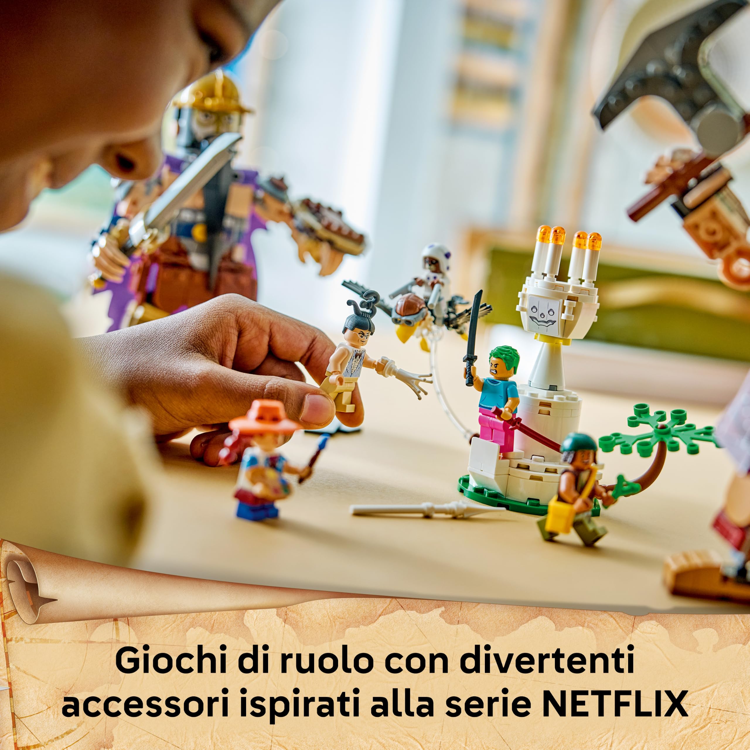 LEGO ONE PIECE Dori Contro Brogi – Giganti di Little Garden - Giocattolo Interattivo con 2 Action Figure e 5 Minifigure - Regalo per Bambini, Bambine e Fan da 9 Anni in su - 75644