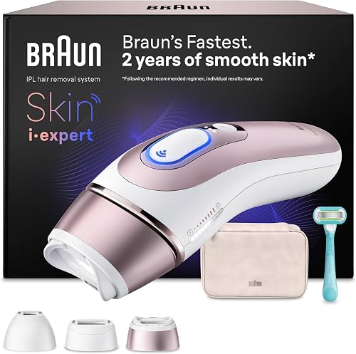 Braun Skin I·Expert Epilatore Luce Pulsata Smart, 3 Testi…