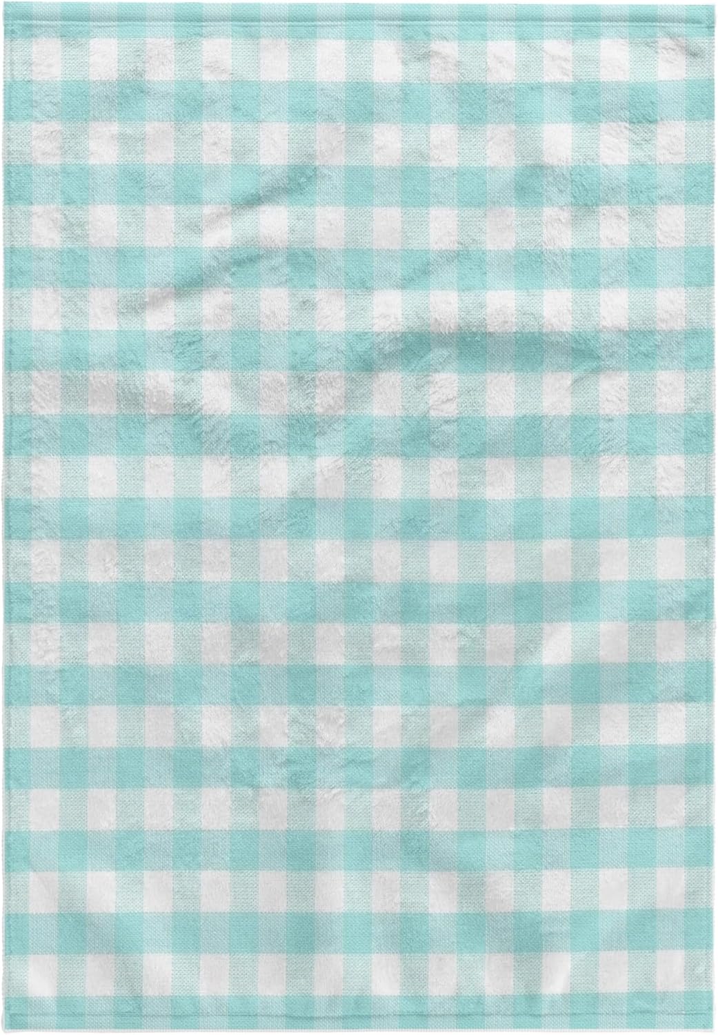 3dRose Mint Blue and White Gingham Pattern - Light Aqua Teal Turquoise Pastel Country Rustic Kitchen Dining 22x30 Bath Hand Pool Towel