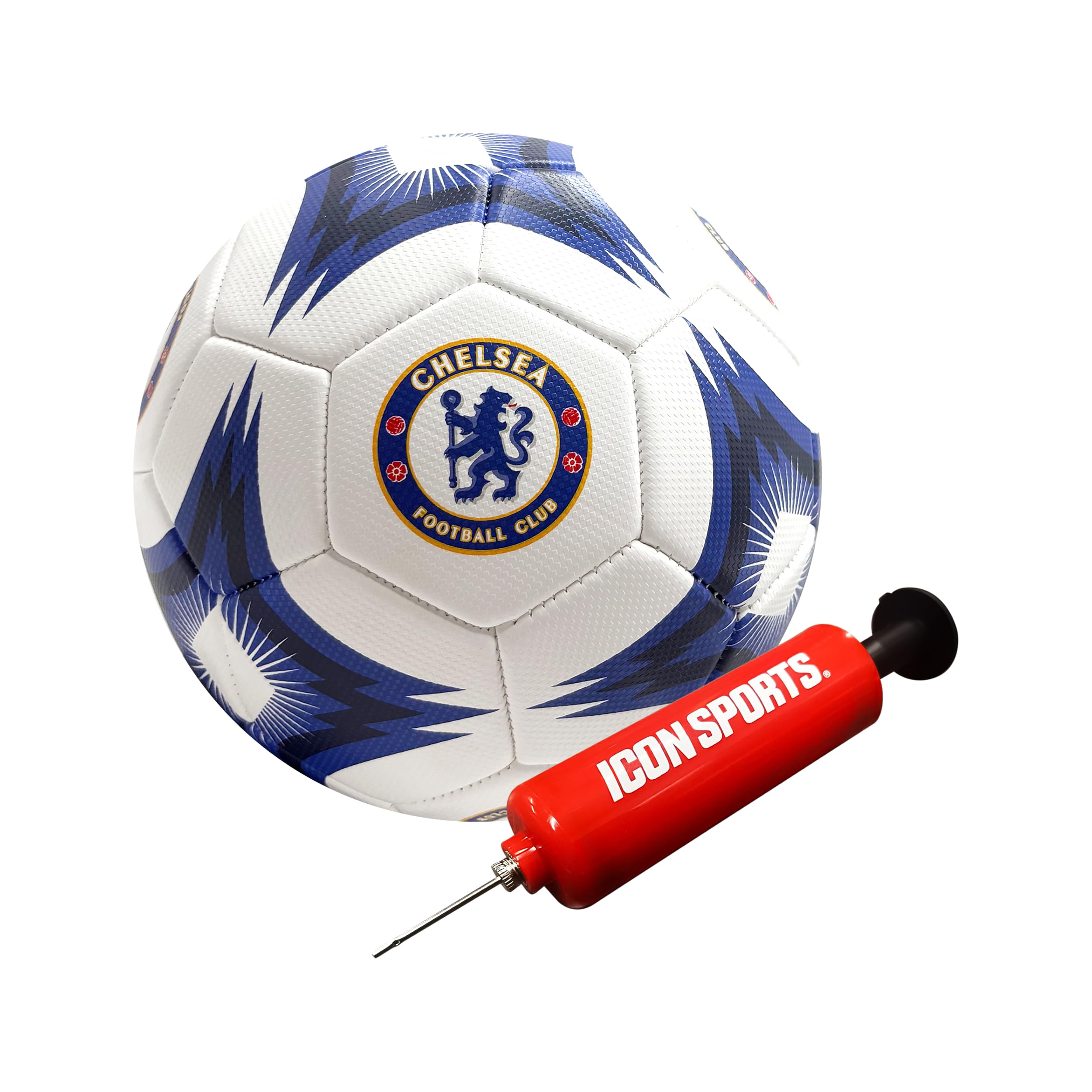 Icon Sports Official Chelsea FC Soccer Ball - CHL154BLT White Size 3