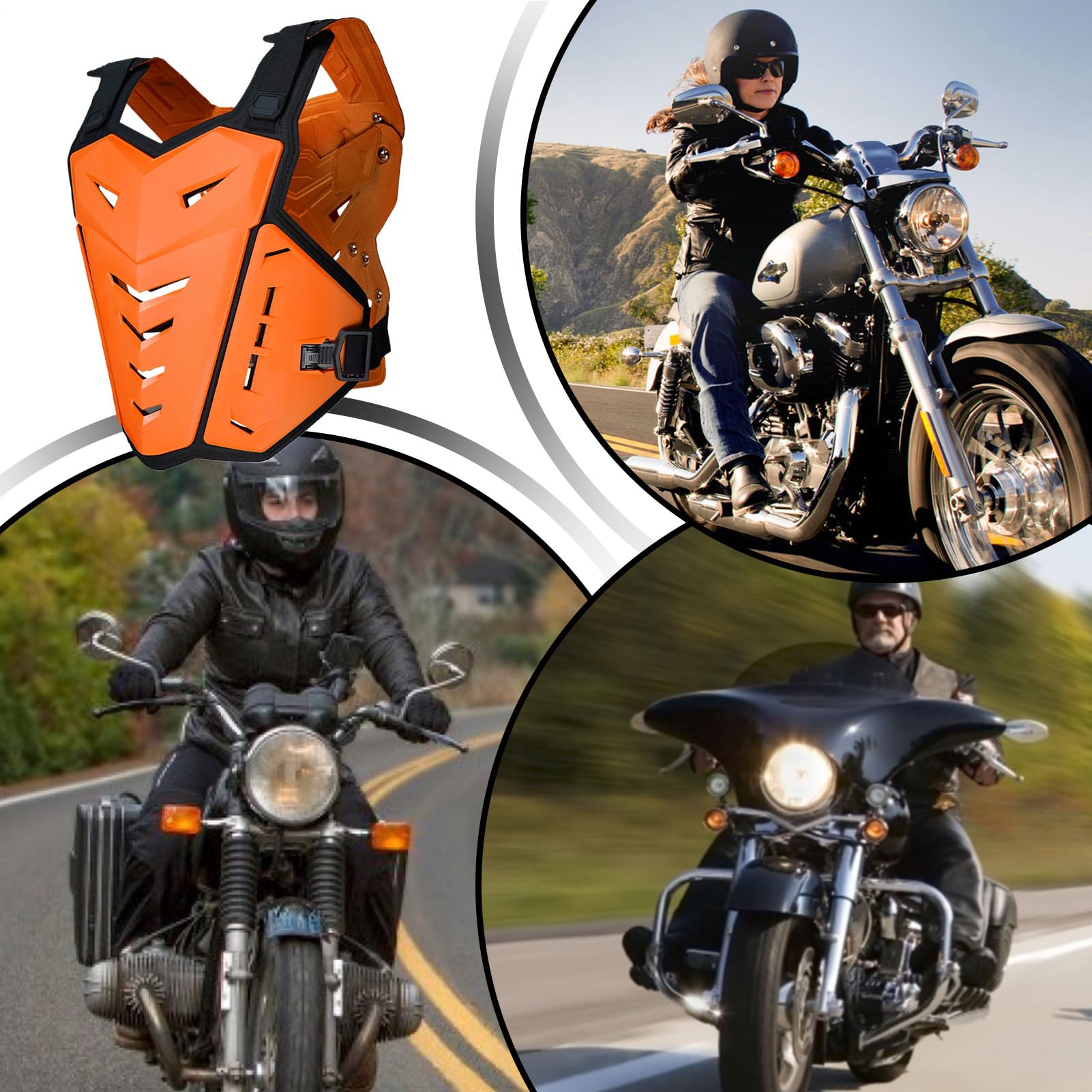 Motocyklowa Kamizelka Ochronna Regulowana Amortyzująca Oddychająca