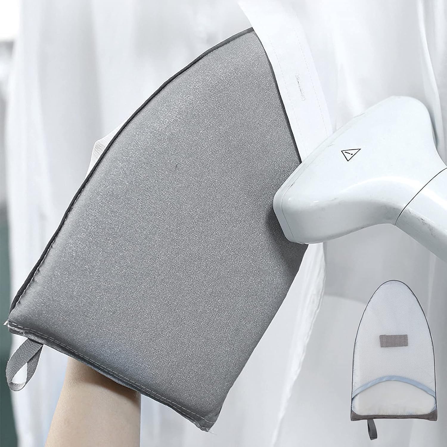 Garment Steamer Ironing Gloves, Portable Clothing Steam Engine Gloves Anti Steam & Heat Resistant Garment Steamer Mitt Travel Handheld Ironing Board Accessories with Finger Loop for Steaming Clothes-image-32