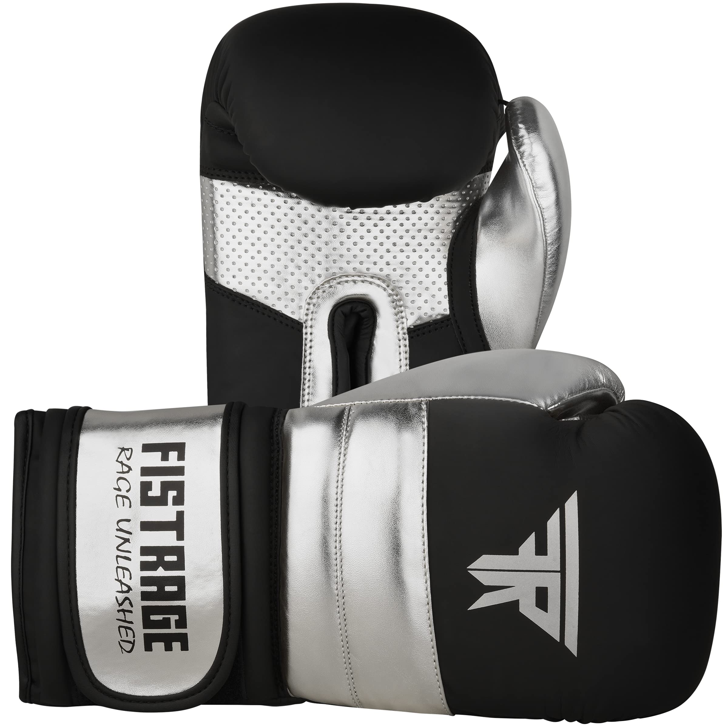 FISTRAGE - Guantoni da boxe in pelle metallizzata, per MMA, Muay Thai, kick boxing, sparring, guanti da allenamento per uomini e donne