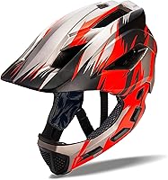 Vista 8 de Casco de cara completa para niños y niños, casco BMX multideporte desmontable para bicicleta sucia de montaña