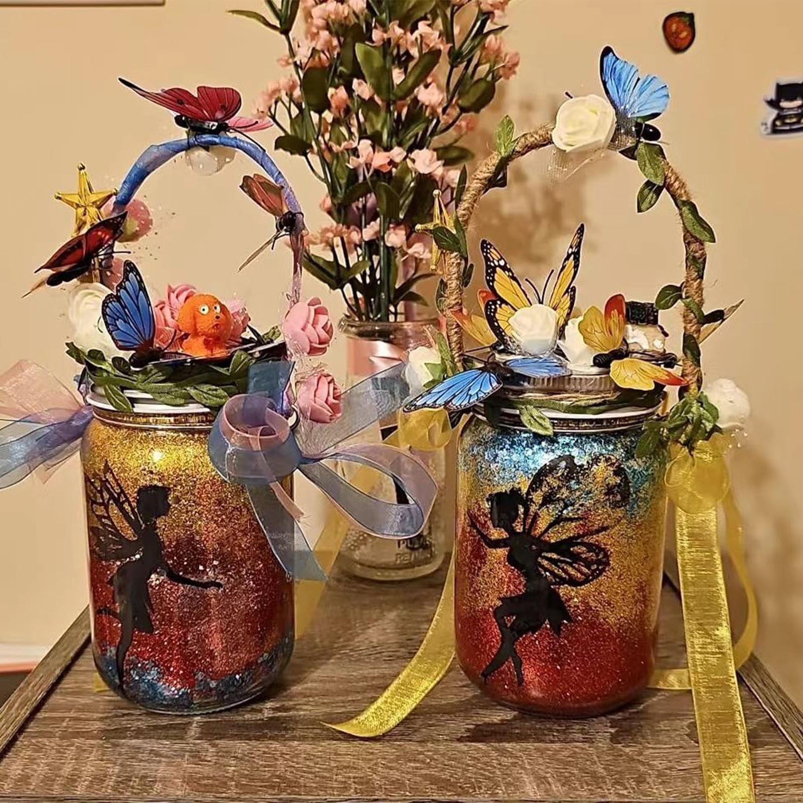 Barattolo Delle Fate Lavoretto Progetto Creativo Fai Da Te Barattolo Di | Decorazioni Da Giardino Progetti D'Arte Ornamenti Per Bambini Compleanno Scuola Natale Casa Giardino Esposizione