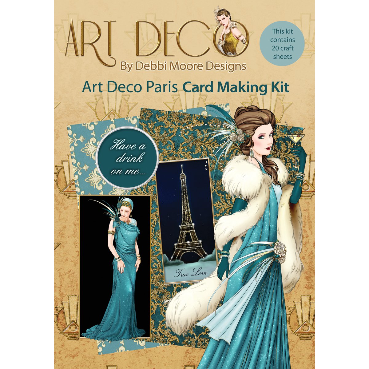 Debbi Moore Designs Debbi Moore Art Deco Card Kit Paris