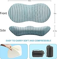 Vista 6 de DIKEDON Almohada de apoyo lumbar de espuma viscoelástica, cojín de apoyo para aliviar el dolor de espalda baja, almohada lumbar ergonómica
