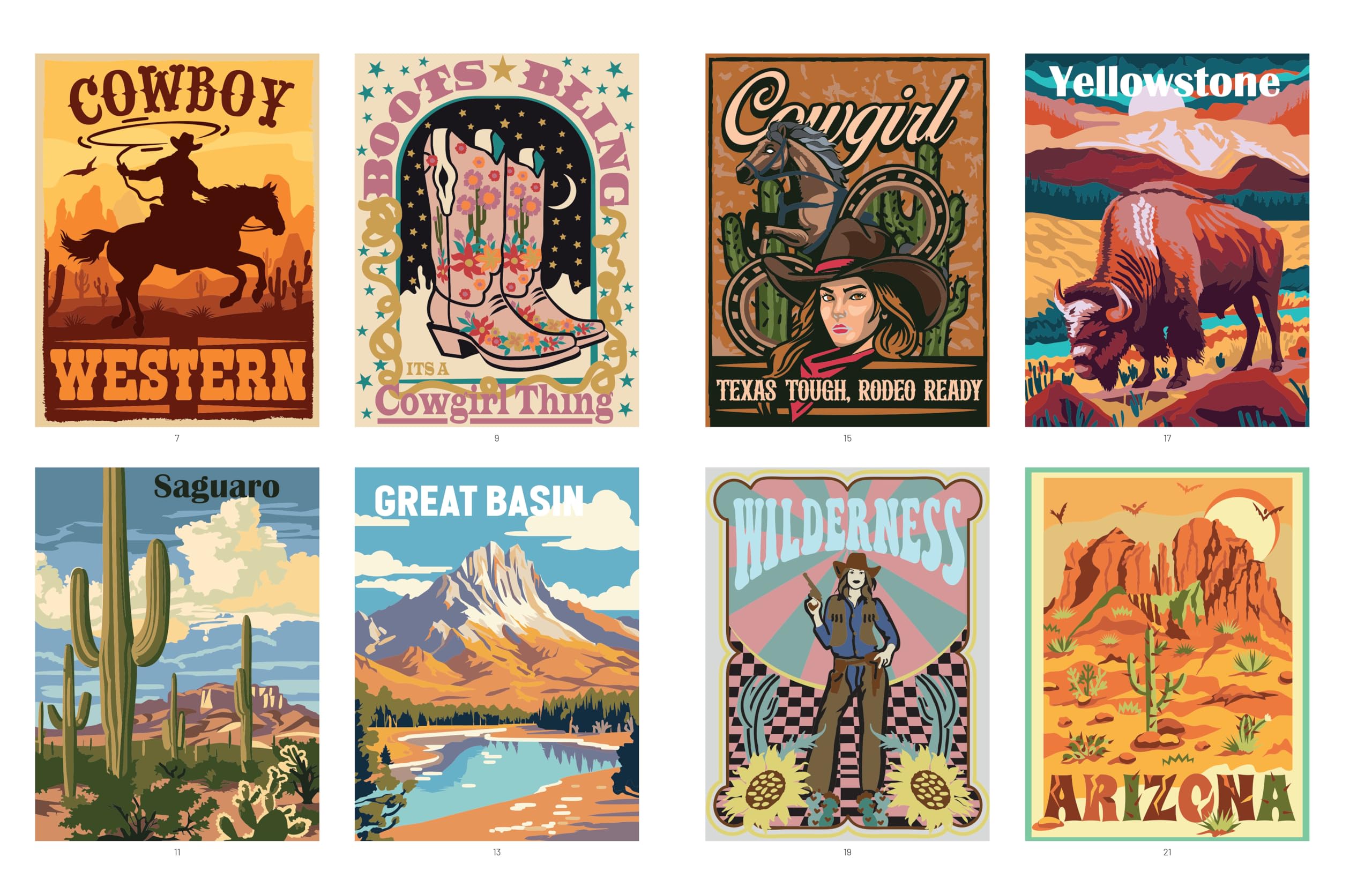 Far West légendaire - 40 coloriages mystère