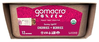 Macrobar Sunny Uplift Cherries + Berries 12/2 Oz 56 Grams Bars