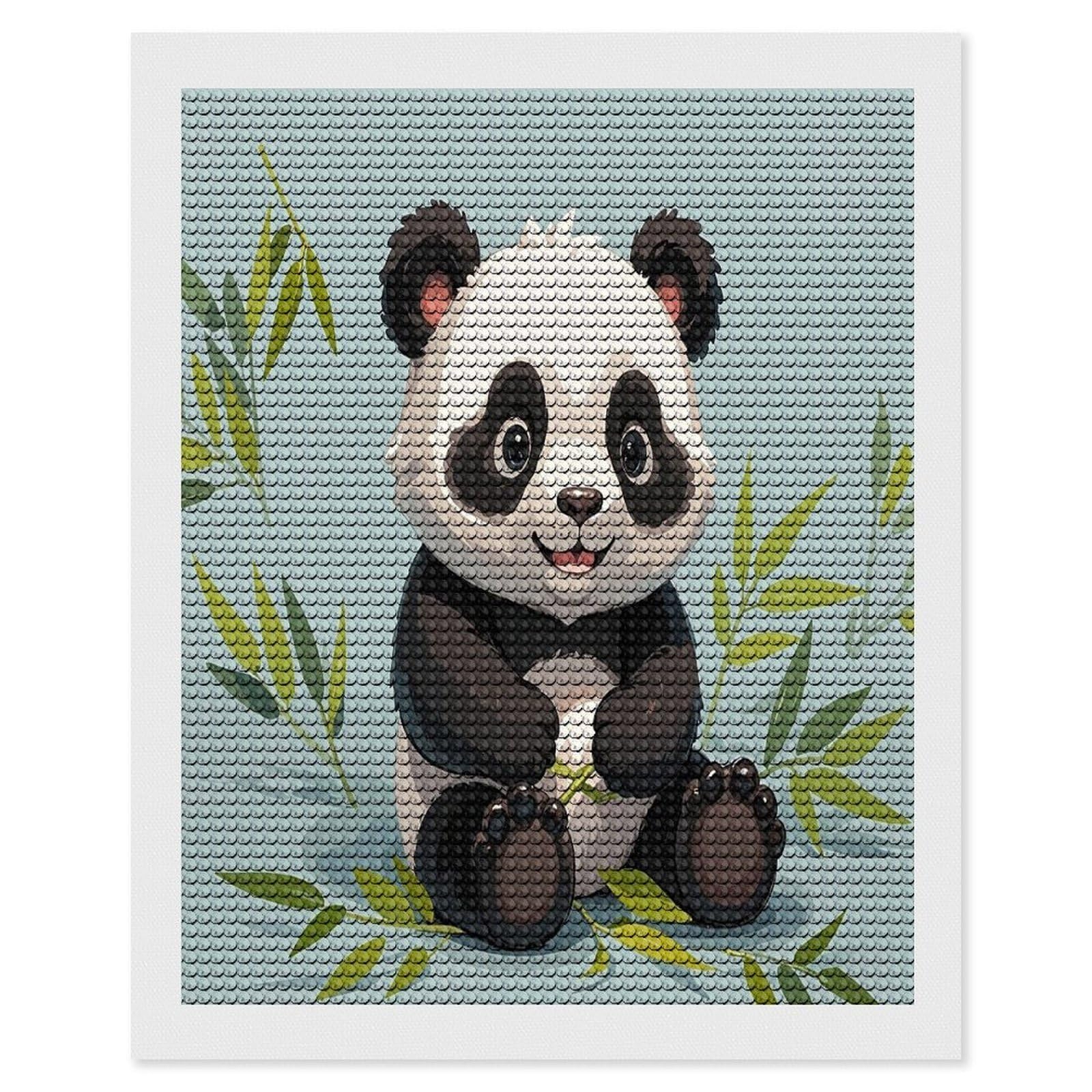FekiLoot Panda Diamond Painting Kits for Beginners DIY Diamond Art Kits for Adults Full Drill Round Diamond Dot Gem Art Painting Fun DIY Crafts for Home Kitchen Wall Decor Gift 16"x20"