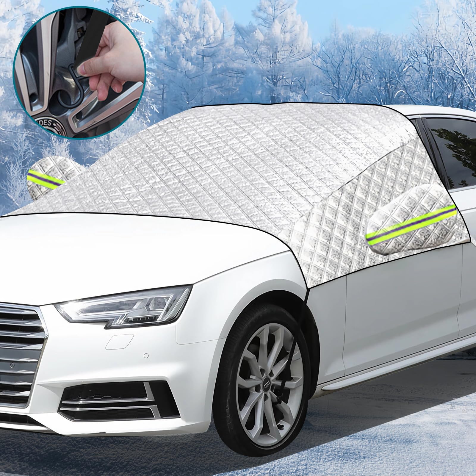 Frontscheibenabdeckung Winter, Scheibenabdeckung Au Produktbild-Vorschau 2
