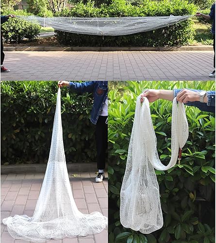 Miniatura 3 de Red de pesca para pesca fácil de lanzar, red de fundición hecha a mano, red de nailon fundido de 8 pies/10 pies/11 pies/13 pies de altura con