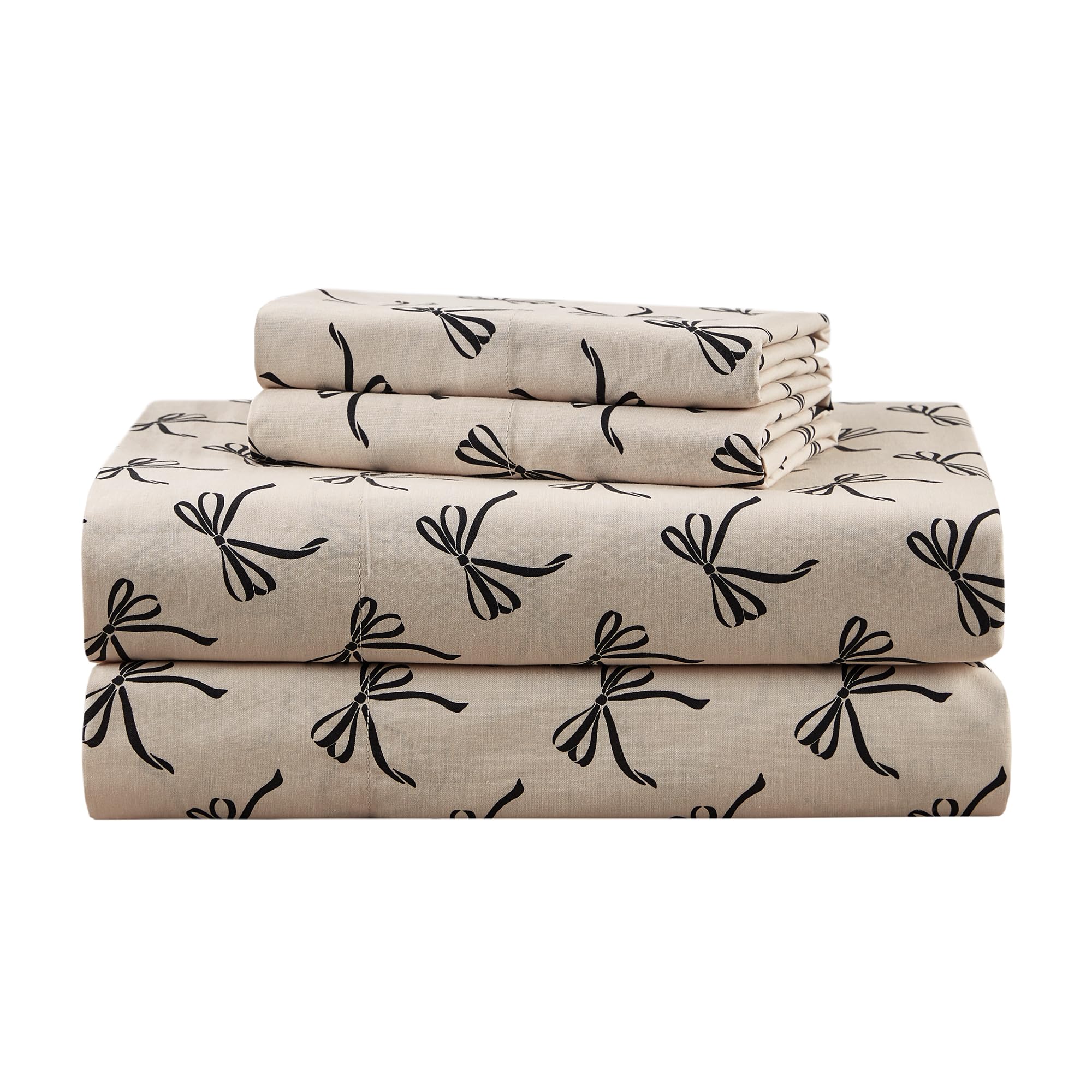 Comfort Spaces 100% Cotton Flat Sheet Breathable Natural Cool Cotton Soft Cotton Sheet with 14 Inch Elastic Pocket Fits Mattress Up to 16 Inch All Season โ image 1