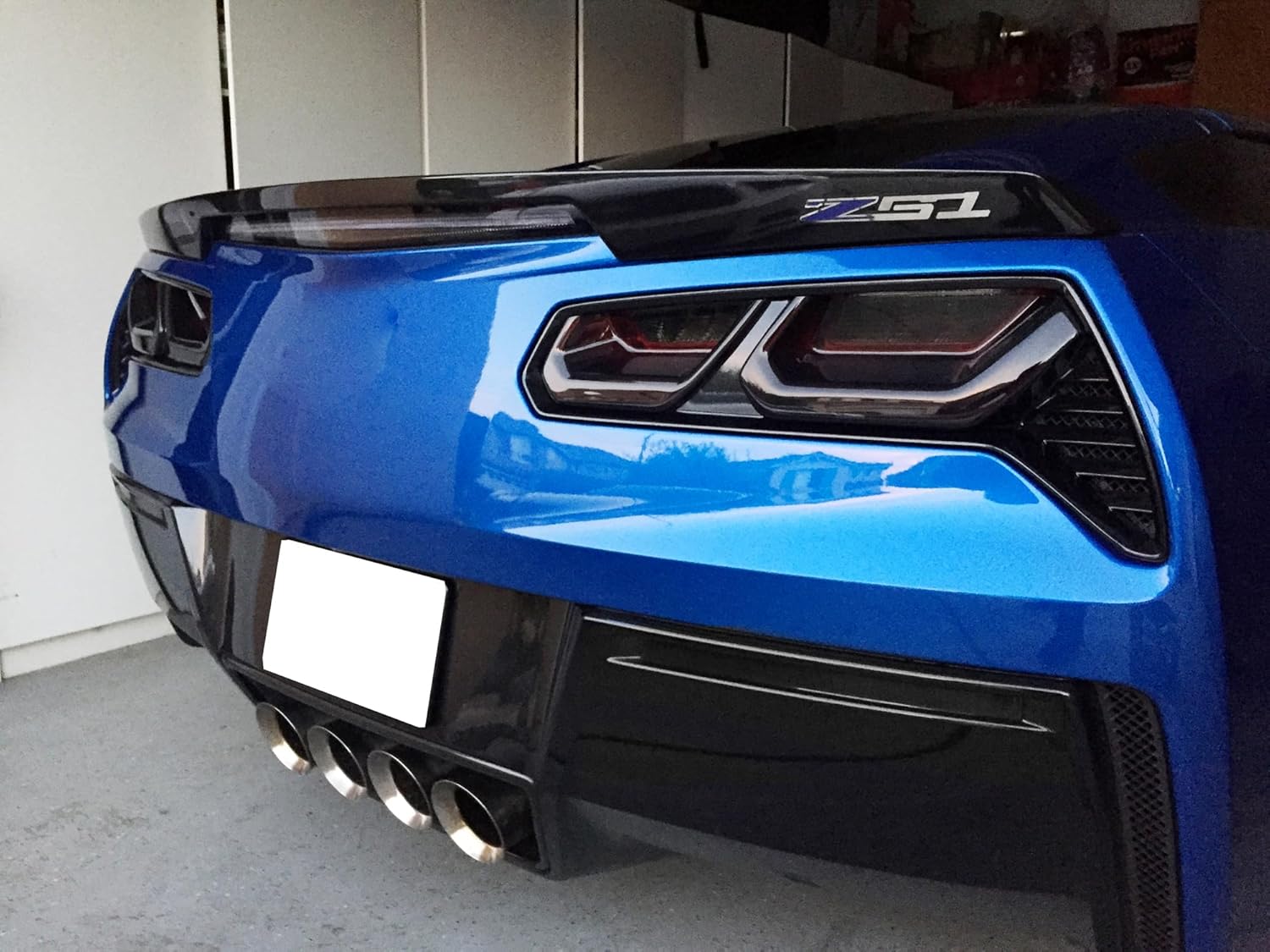 iJDMTOY Smoked Lens Rear Bumper Reflector Lenses Compatible With 2014-19 Chevrolet C7 Corvette, OE-Spec LH RH Assembly