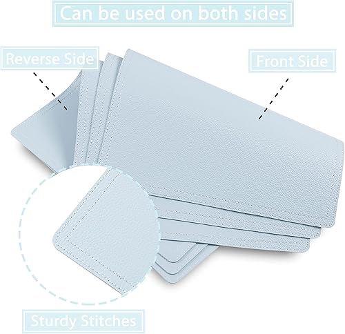 Miniatura 5 de Juego de 6 manteles individuales de piel sintética, impermeables, resistentes a las manchas, resistentes al calor, antideslizantes, fáciles de