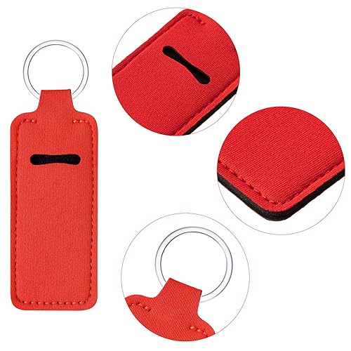 Miniatura 7 de Boao 10 Pieces Lipstick Keychain Holder Lip Balm Holder Keychain Clip on Sleeve Colorful Lipstick Pocket Keychain Bag Accessories for Women