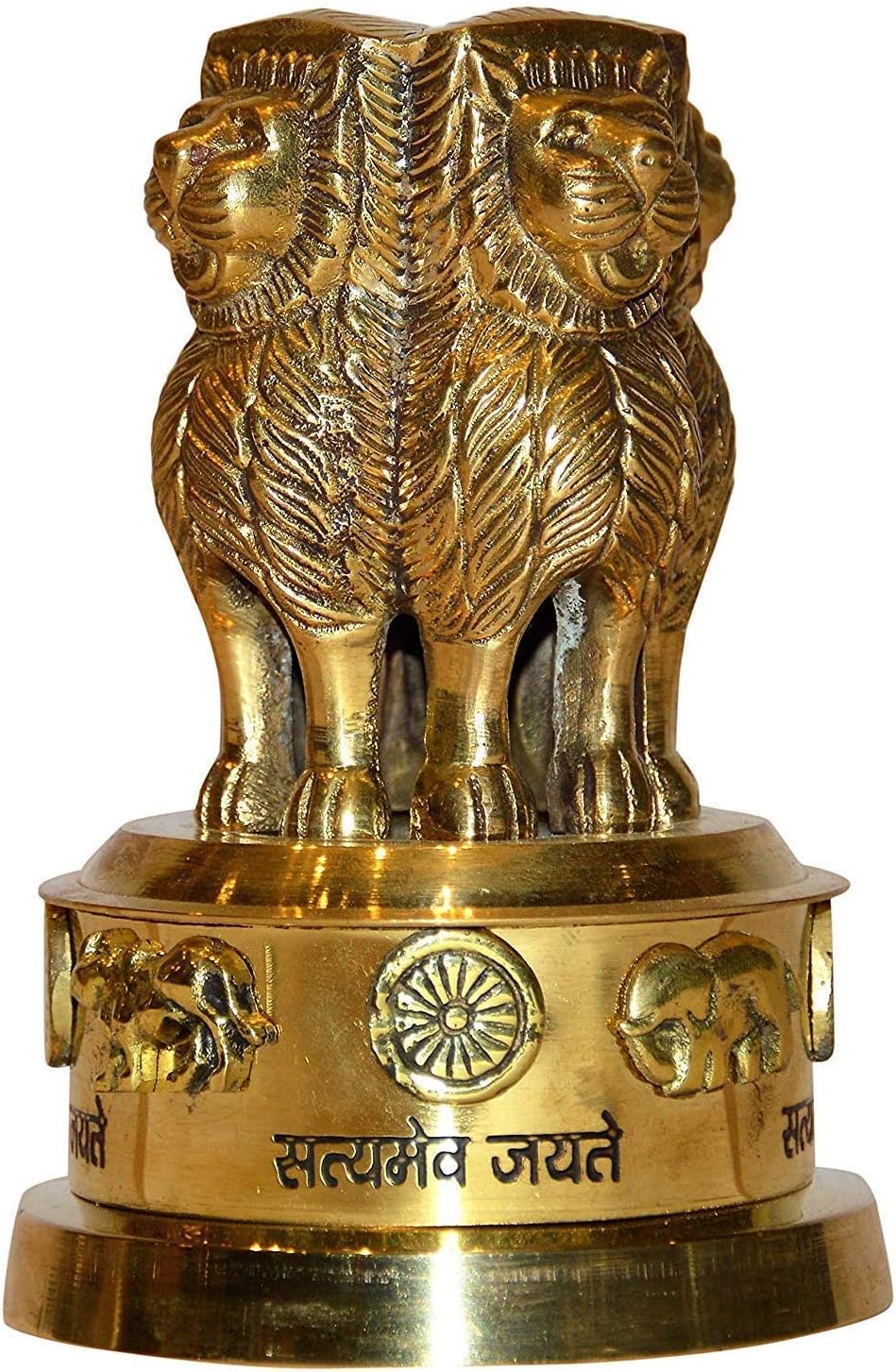 AONA Decorative Brass Ashoka Stambh Emblem India Ashok