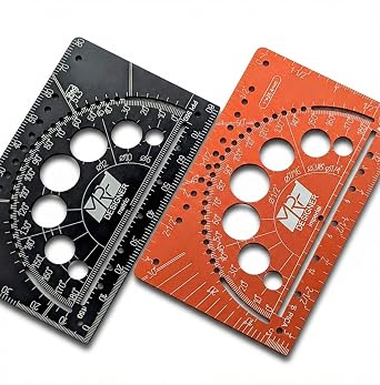 Designer – 15-in-1 Credit Card Multitool Ruler – Aluminium Wallet Multitool Card for Architects, Engineers & Designers – Pocket Multi Tool, Dual Scale, TSA Approved