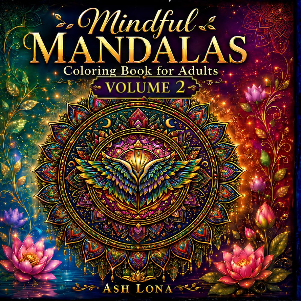 Mindful Mandalas Coloring Book: Volume 2: 50 Relaxing Patterns for Meditation, Focus, and Peaceful Coloring