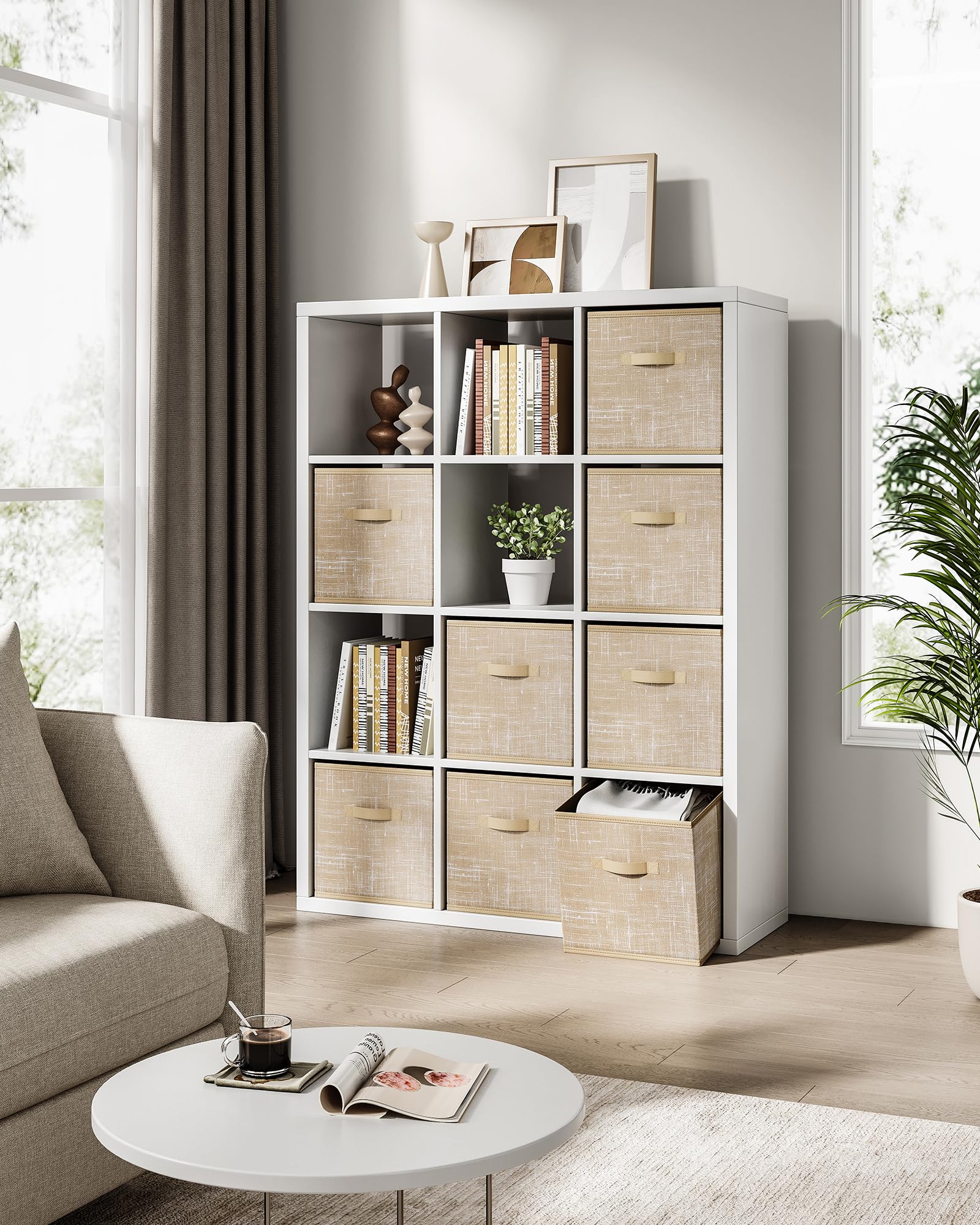 SONGMICS Lot de 8 cubes de rangement pliables de 33 cm