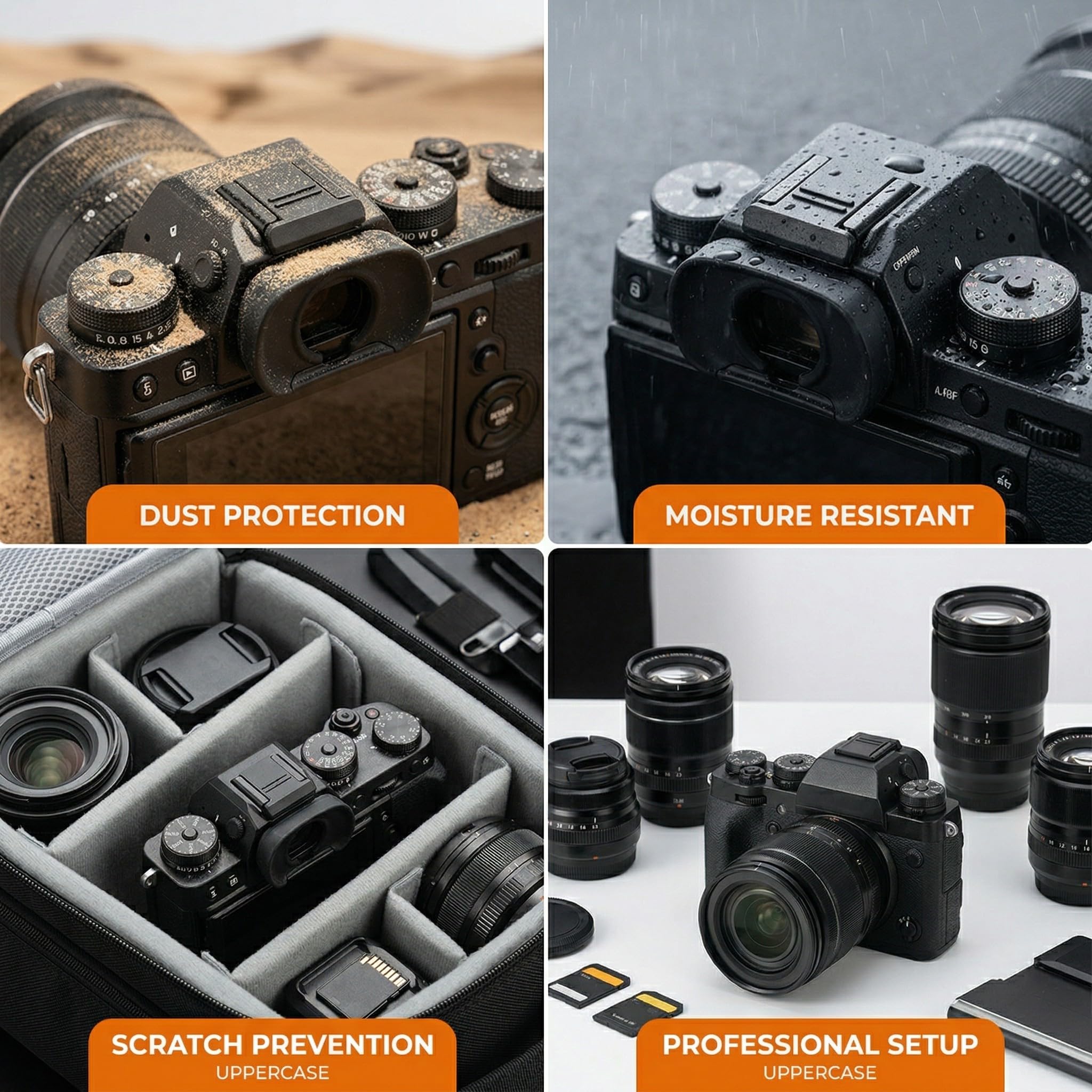 Coperchi Slitta Flash – Protezione Antipolvere & Antigraffio per Fotocamere DSLR/Mirrorless, 8 Pezzi Plastica ISO Universale + Panno 6x6cm.
